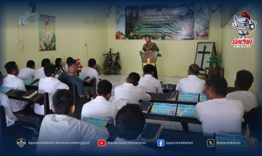 WBP Nasrani Lapas Tembilahan Laksanakan Ibadah, Wujud Pemenuhan Hak   