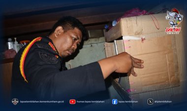 Lapas Tembilahan Gelar Razia Rutin, Wujudkan Lingkungan Pemasyarakatan yang Aman dan Kondusif