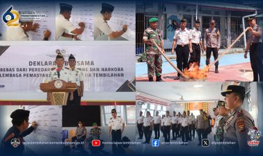 Lapas Tembilahan Deklarasikan Zero Handphone dan Narkoba, Lanjutkan Razia hingga Pemusnahan Barang Sitaan   